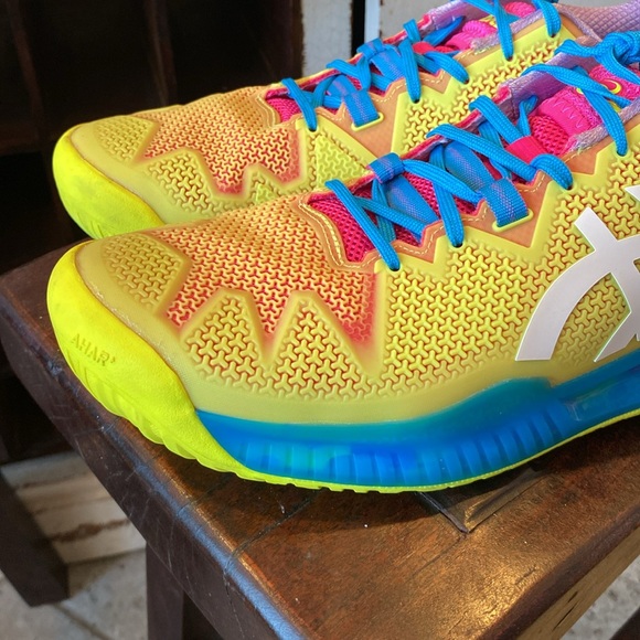 ASICS Gel Resolution 8 Tennis Shoes Yellow size 12 - Picture 3 of 12